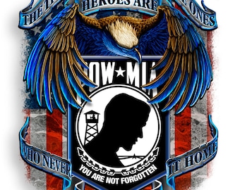American Flag POW MIA Eagle #2 Decal / Sticker Great for car truck or SUV Window