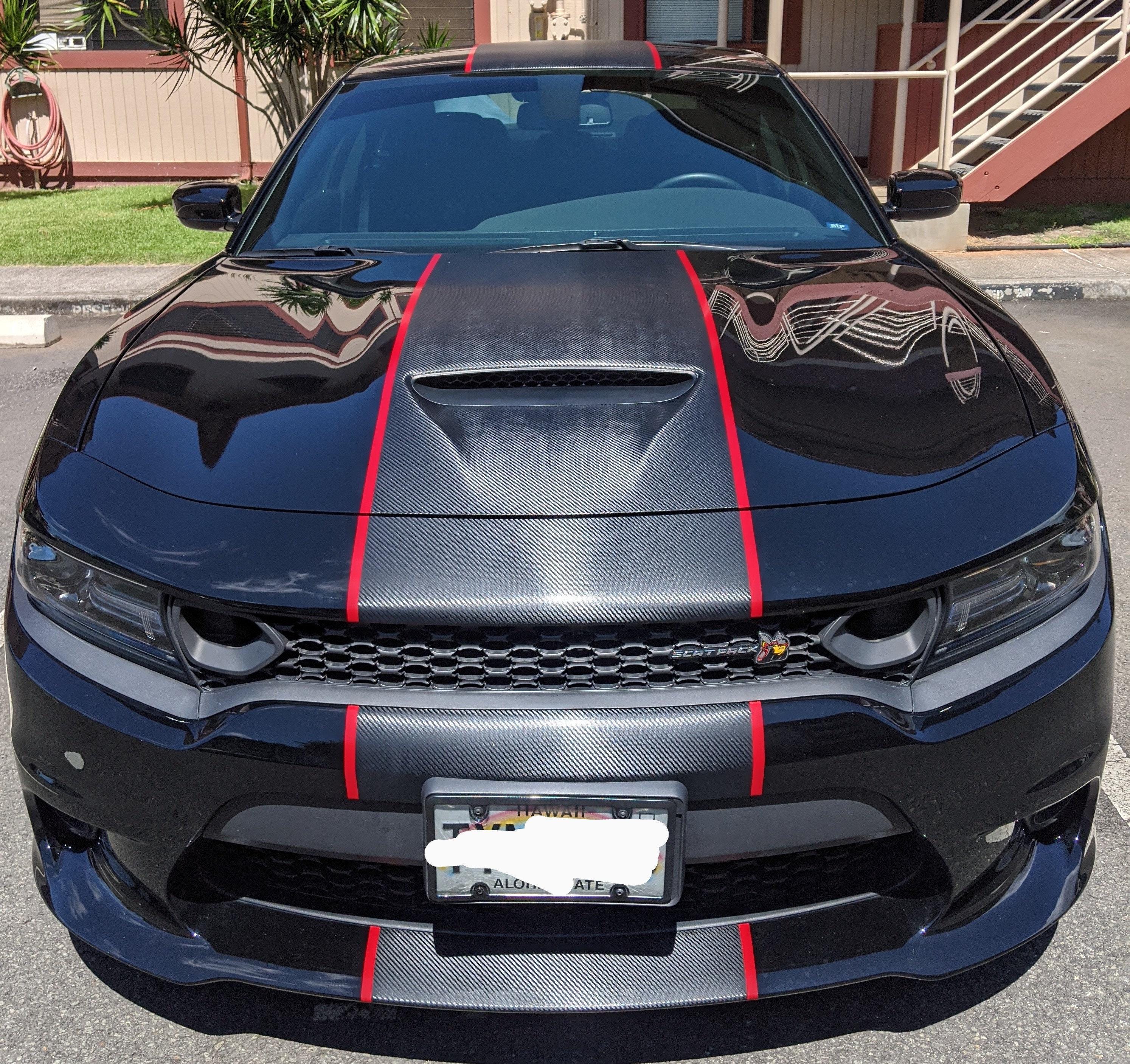 20"  2 color Center Rally Stripe graphics set FIT All Model 2005 - 2023 Dodge Charger