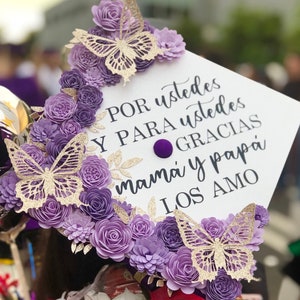 Graduation Cap Topper | 2025 Graduation | Custom Grad Cap Topper | Personalized Cap Topper | Grad Topper | 3D Paper Flower | 2026 Graduation