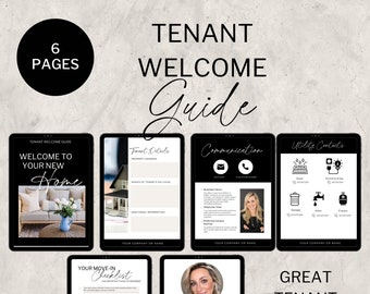 Tenant Welcome Guide| Property Management  | Editable In Canva