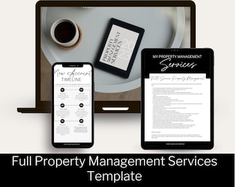 Property Management Handbook Template: Marketing Flyer, Editable in Canva (Digital Download)