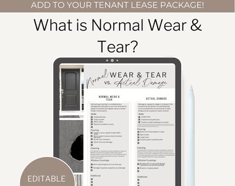Wear and Tear vs. Damage Guide: Editable Real Estate Template (Canva)