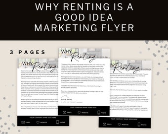 Property Management Marketing | Why Renting is a Good Idea | Editable Canva Template