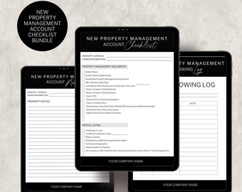 Property Management Checklist Bundle, Canva Template (Digital Download)