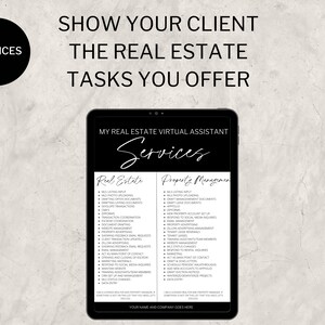 Real Estate Virtual Assistant Services Template (editable Canva) - Etsy