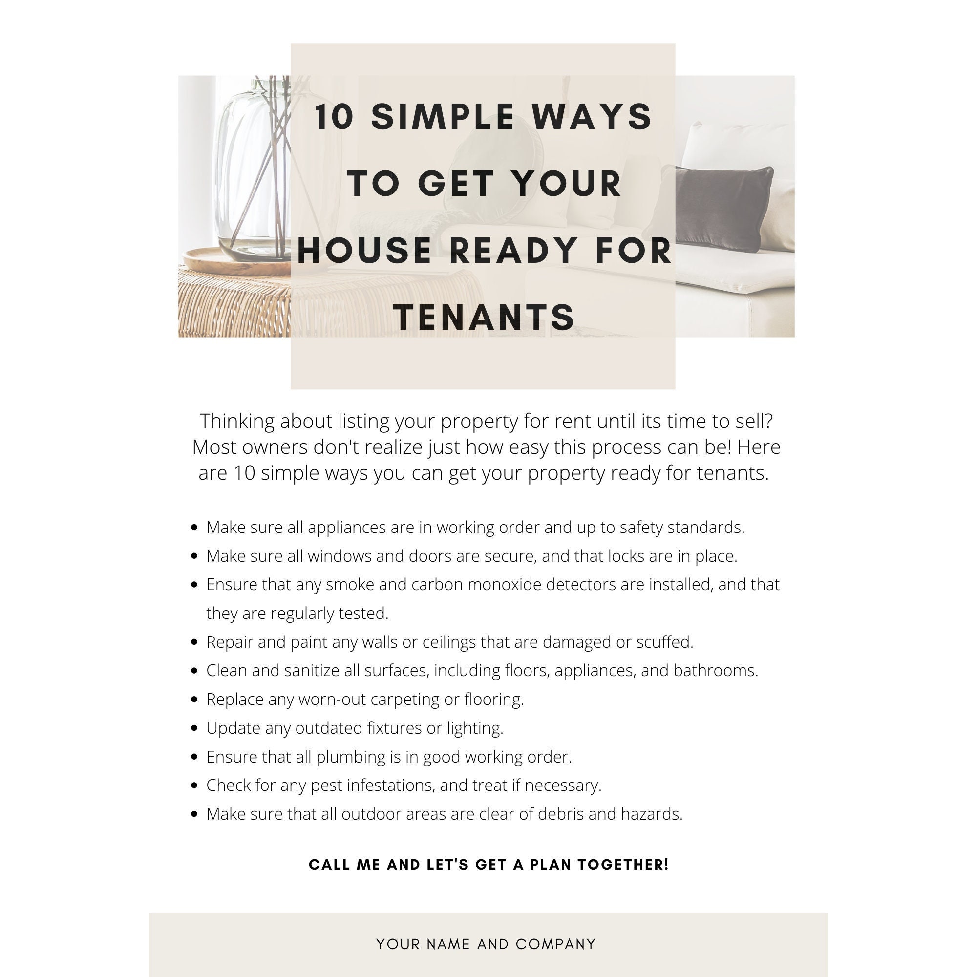 Get Your House Ready for Tenants Property Management Property Manager