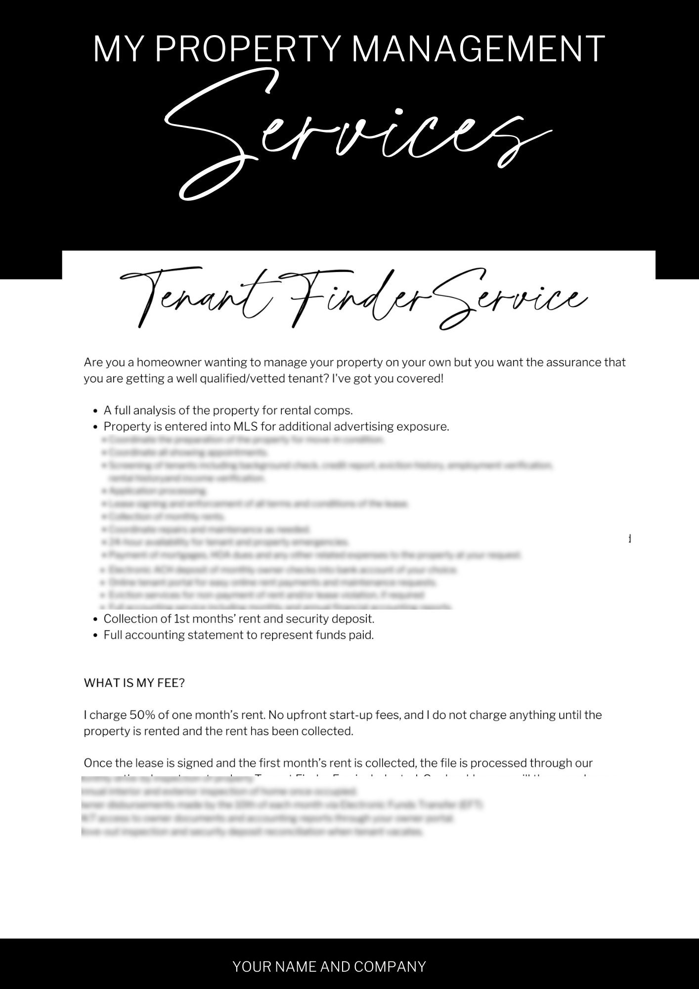 The Complete Property Management Services Template Property Etsy