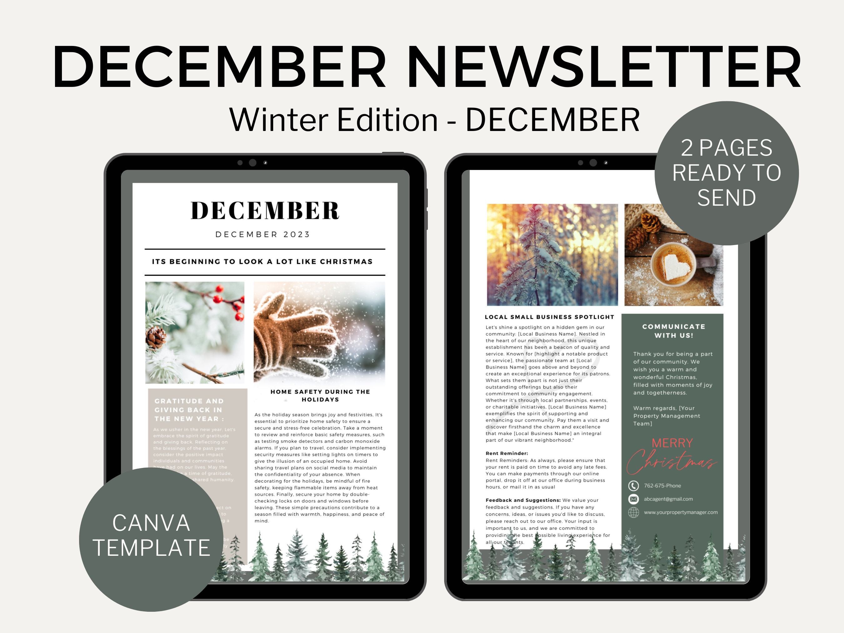 December Newsletter Ideas