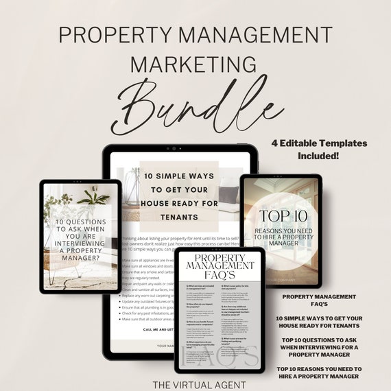 Property Management Marketing Bundle: Canva Templates (Digital Download)