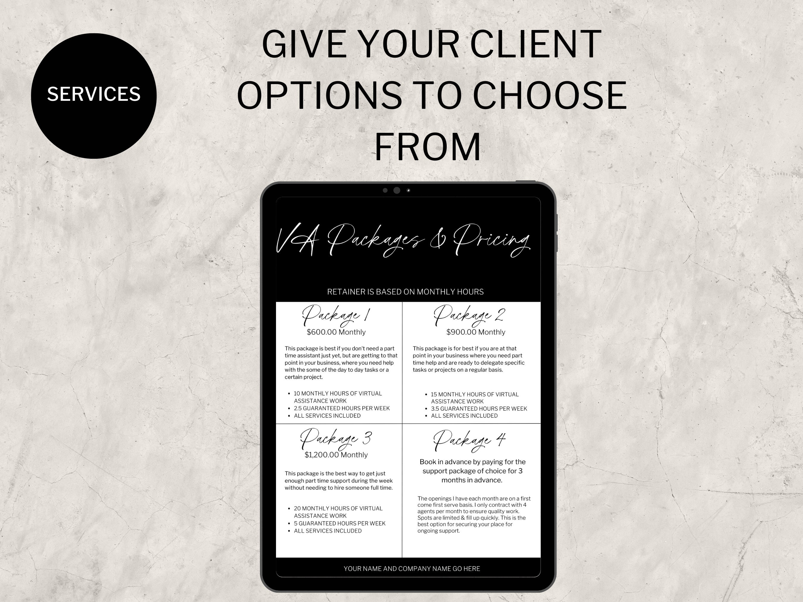 Virtual Assistant Services Real Estate Virtual Assistant Editable Canva ...