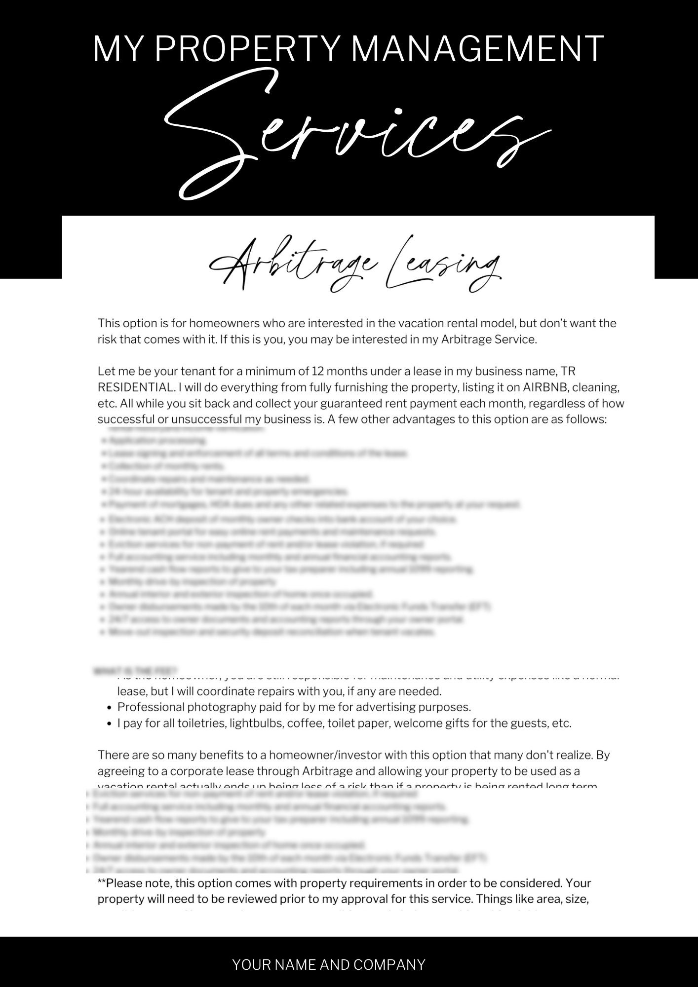 The Complete Property Management Services Template Property Etsy