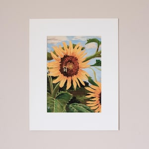 Sunflowers Acrylic Art Print - Dorothea Dix Park, North Carolina state print, botanical print, Wedding gift, Birthday present, Housewarming
