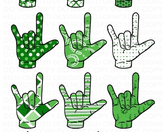 ASL Lucky and Loved Repeating I love you png St. Patrick’s Day