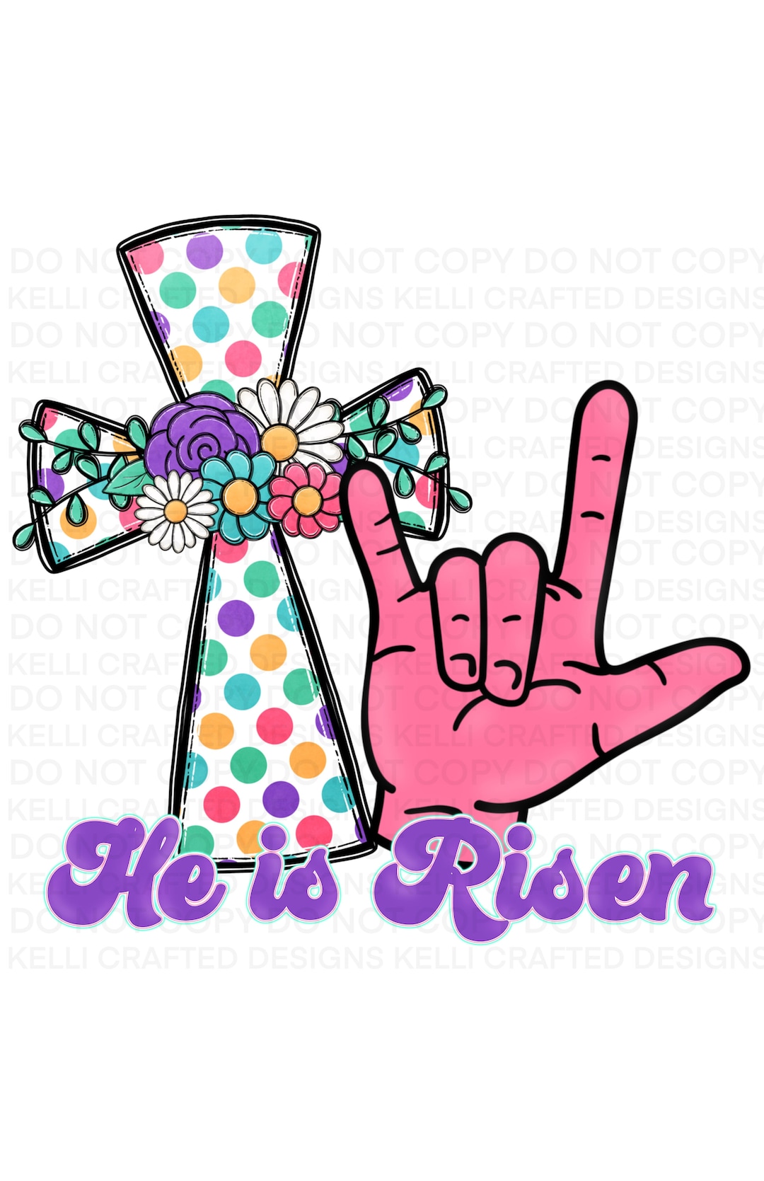 ASL I Love You He is Risen Png Digital Design for Sublimation Easter - Etsy
