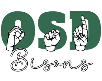 OSD Oklahoma School for the Deaf Bisons Mascot PNG Sign Language