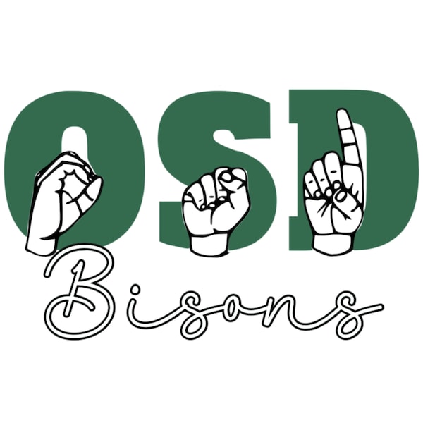 OSD Oklahoma School for the Deaf Bisons Mascot PNG Sign Language