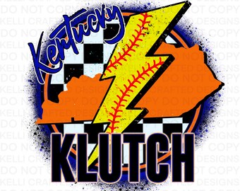 Kentucky Klutch Softball PNG Design for sublimation