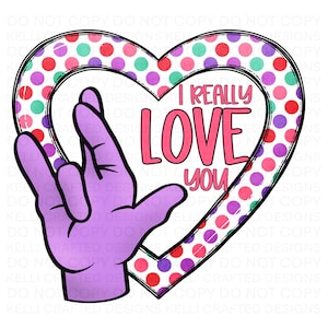 ASL I really love you sign language png