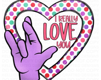 ASL I really love you sign language png