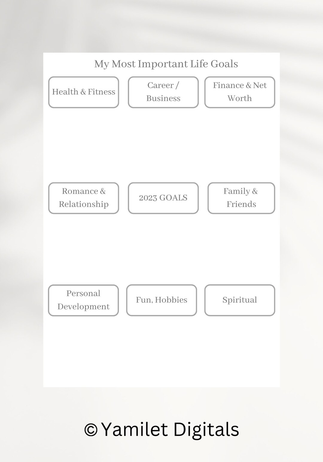 NEW 2023 Goal Planner Printable Editable PDF 2023 Goal Setting Bundle