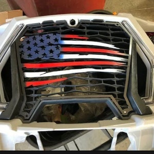 Custom Steel “American Flag” Polaris RZR Grill Insert 2018-2023 Turbo S, 2019-2023 Highlifter & 2019-2023 RZR Turbo