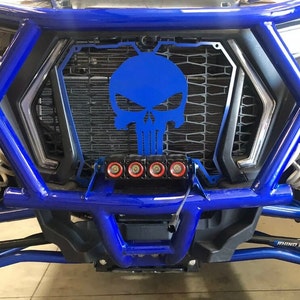 Custom Steel “Punisher” Polaris RZR Grill Insert