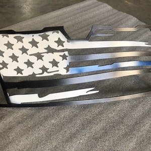 Custom Steel “Thin Blue Line” Polaris RZR Grill Insert 2019-2023 1000XP
