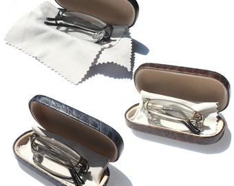 Folding Reading Glasses 3-Pair Set: Compact Metal Frame with Cases