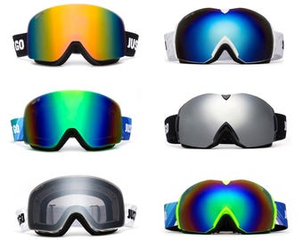 JUST GO Ski Goggles for Skiing Dual-Layer  Anti-Fog 100% UV Protection lens Snowboard Goggles
