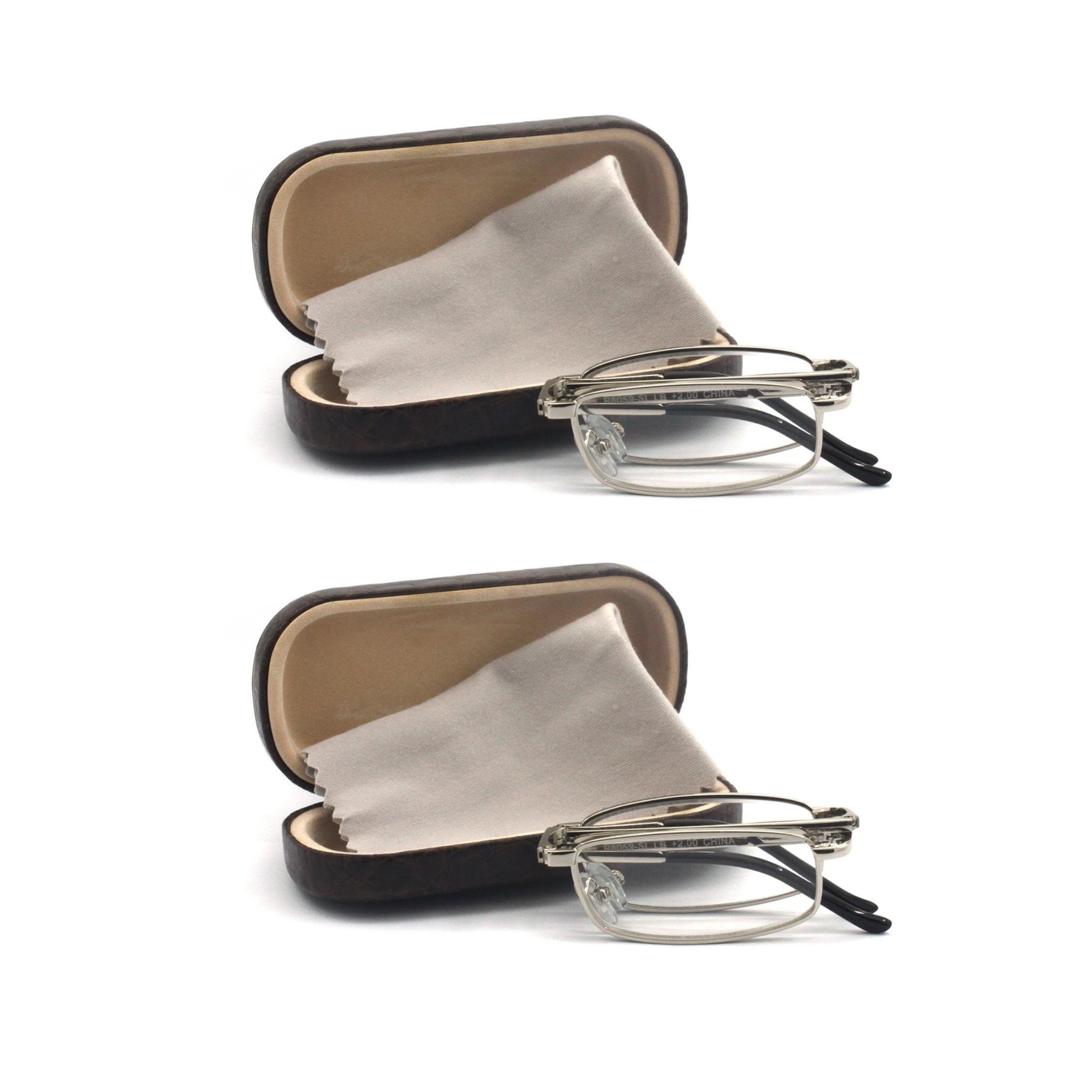 Compact folding reading glasses with case sale