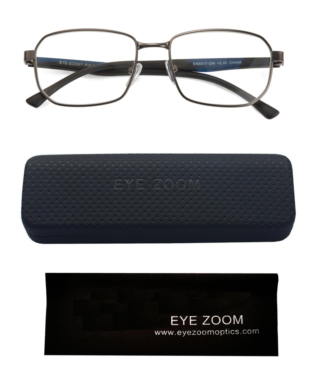 EYE ZOOM Unisex Design Metal Style Blue Light Blocking Reading