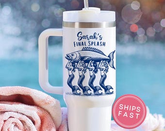 Custom Beach Bachelorette Tumblers, 40oz Personalized Bridesmaid Tumbler Cups, Coastal Bachelorette Favors, Beach Bridesmaid Tumbler Gifts