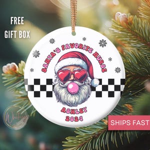 Personalized Nurse Ornament, Custom Nurse Christmas Ornament Nurse Appreciation Thank you gift nurse Holiday gift New Nurse Graduation Gift