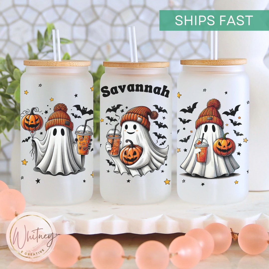 Personalized Cute Ghost Cup, Halloween Ghost Coffee Tumbler, Bougie ...