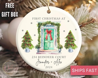 Personalized New Home Christmas Ornaments, First Christmas Our New House Ornament 2024 New House Warming Ornament, Realtor New Home Gift