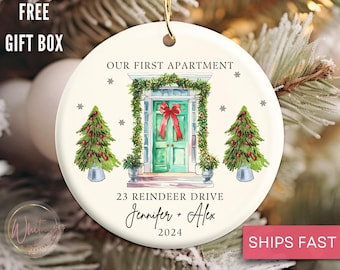 Personalized New Apartment Ornament, First Christmas in Our New Apartment Ornament 2024 New House Warming Ornament New Apartment Home Gift