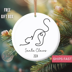 Personalized Cats Name Ornament, Custom Gift For Cat Dad Cat Mom Cats Owner Christmas Ornament, Cat Lover Gift Cat Dad Ornament Cat Mom Gift