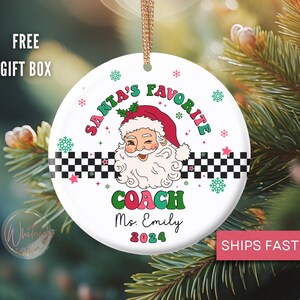 Personalized Coach Christmas Ornament, Custom Coach Christmas Ornament Coach Appreciation Thank you gift from team, Best Coach Gift Ornament