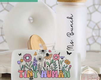 Teacher Appreciation Gift Bulk, Personalized Teacher Glass Tumbler Teacher Gift Teacher Week Back to School Gift Thank You Gift Teacher Cup