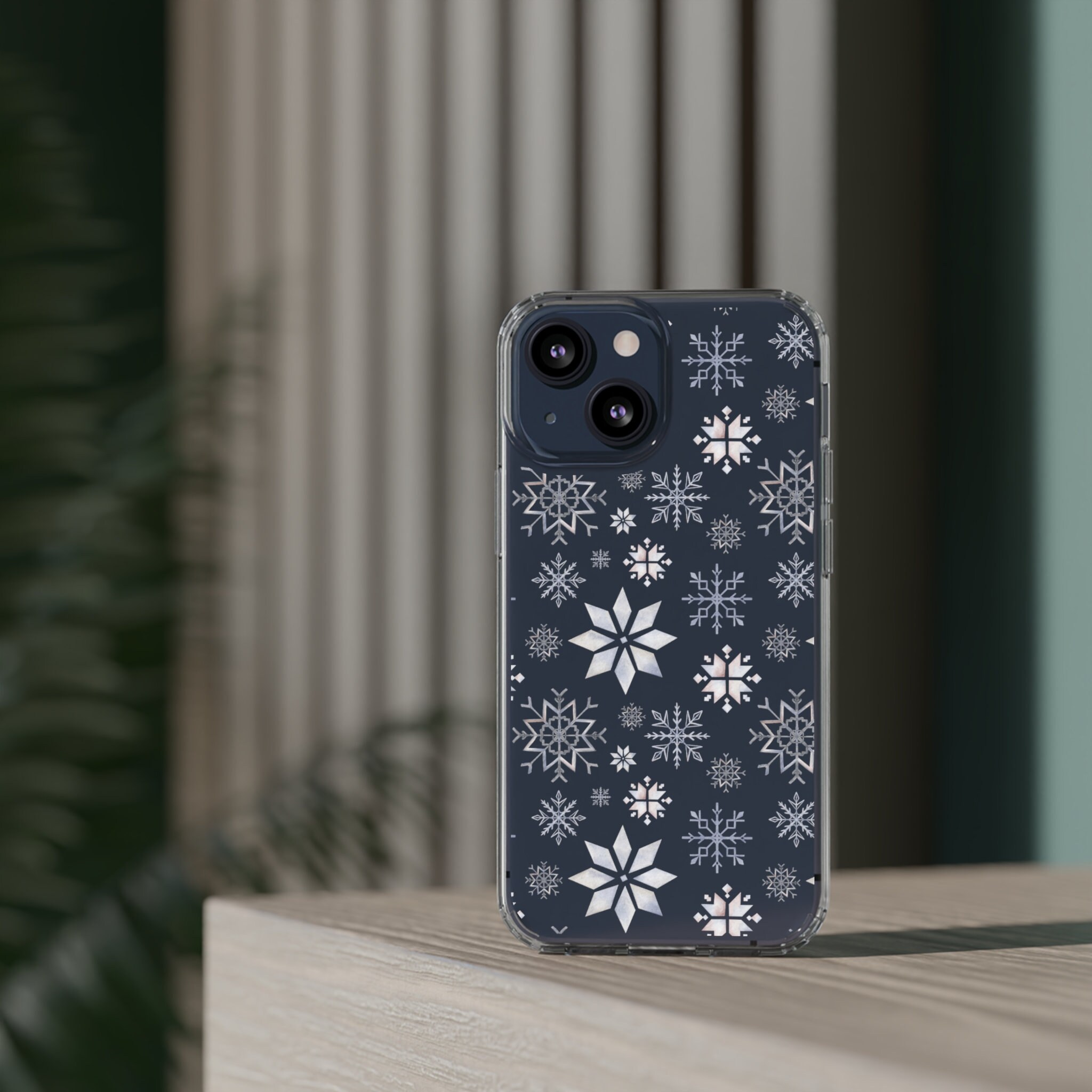 Clear Phone Case Winter Phone Case Hygge Snowflake Phone Etsy
