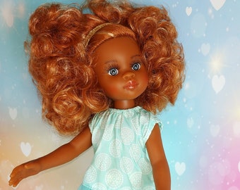 Muñeca niña de 12 pulgadas, muñecas móviles Paola Reina, reflejos dorados, juguetes para el cabello, regalo, bonitos trajes en Color menta