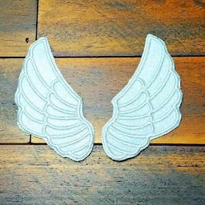 Angel Wings Patch Iron-On Embroidered Applique Gift Decorate Left and Right Wings