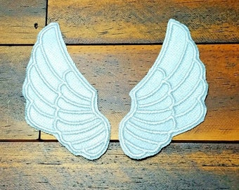 Angel Wings Patch Iron-On Embroidered Applique Gift Decorate Left and Right Wings