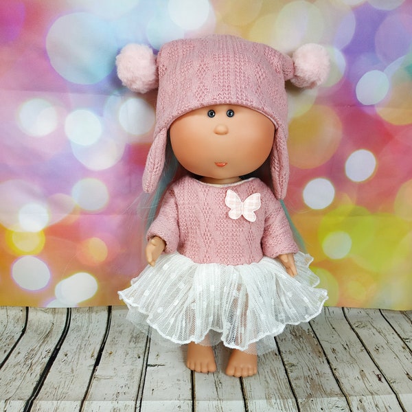 Outfit for Doll Mia 12''  White T-Shirt Mint Coat Pants Dolls Toys Gift Doll Toys Gift Pink Coat Hat