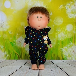 Doll Mia Nines d&#39;Onil Dressed Boy Polka Dots Romper