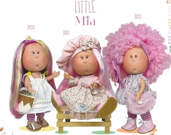 PRÉCOMMANDE Petites poupées Mia et Mio habillées 9 pouces du nouveau catalogue 2024 Nouvelle collection