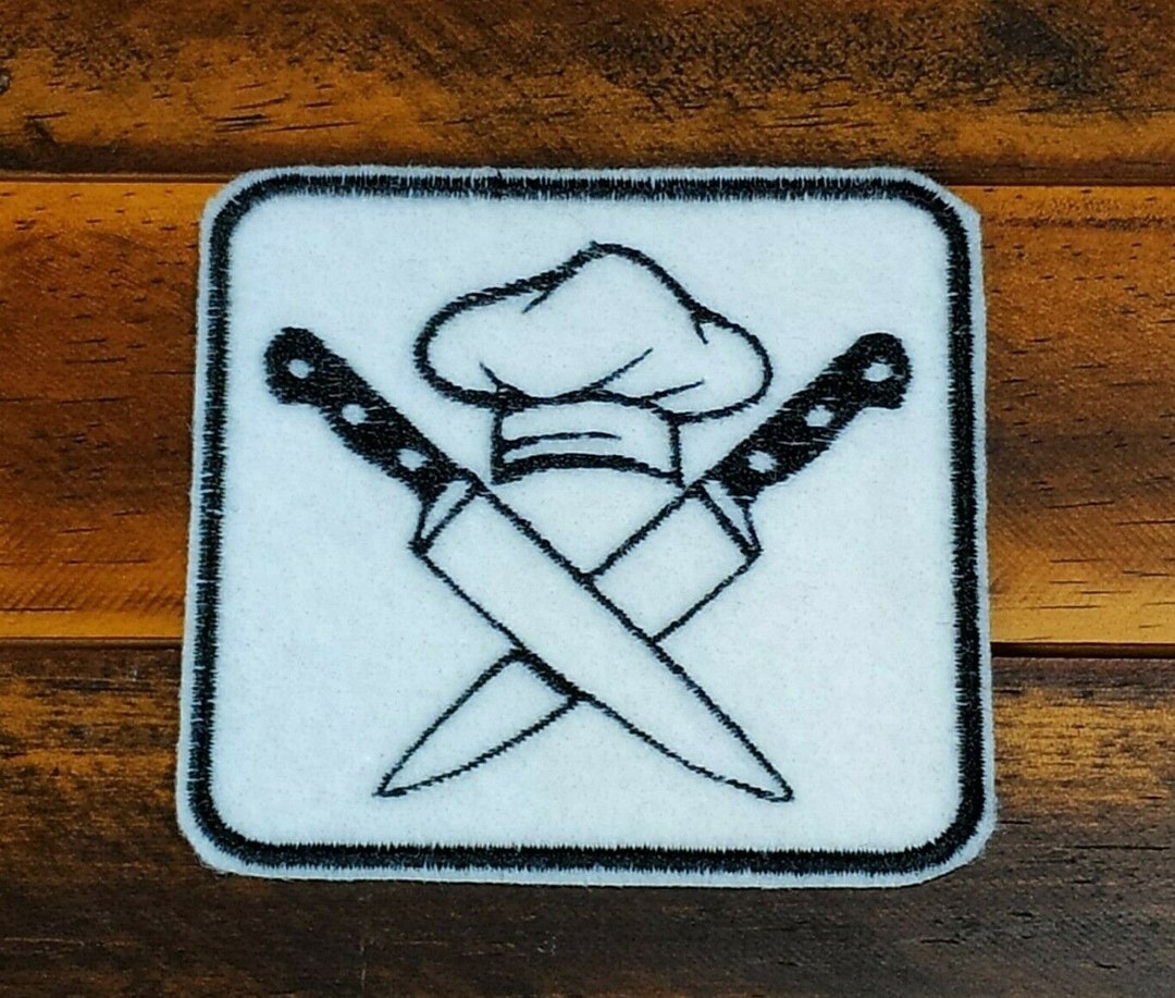 Chef Logo Patch Iron-on Chef Logo Embroidered Applique Chef Hat Kitchen ...