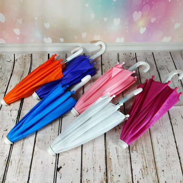 Orange Black Umbrella for dolls Toy For American Doll High Quality Craft Multicolored Pink Purple