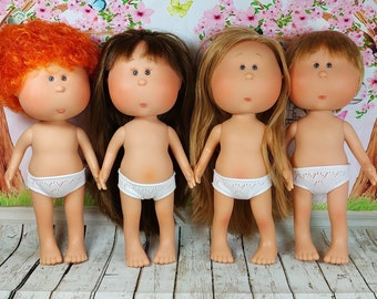 Doll Mia 12 pouces blond foncé, cheveux roux fille et garçon SANS TENUE Nines d'Onil