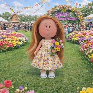 Yellow dress for doll Mia Pippa Paola Reina Ruby Red FF